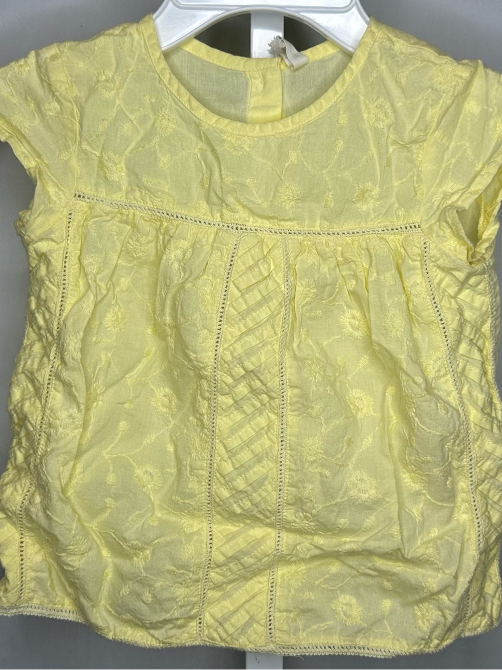 Primark Yellow Embroidered Girls Top